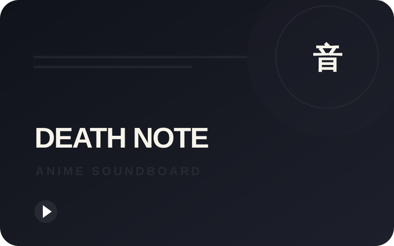 Death Note soundboard